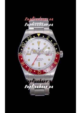 Rolex GMT Master ALBINO Edition Vintage Swiss Watch in White Dial