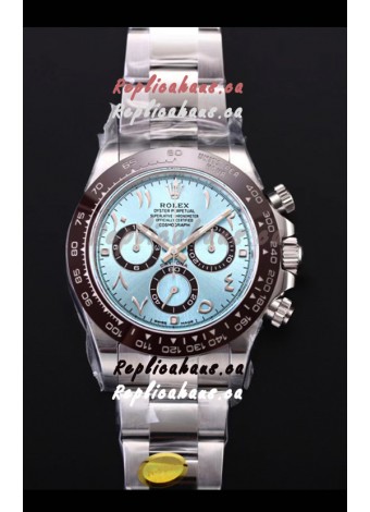 Rolex Daytona 116506 ICE BLUE ARAB Numerals Dial Cal.4130 Movement - Ultimate 904L Steel Watch