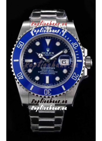 Rolex Submariner Japanese Replica Watch - Ceramic Bezel in Blue Dial/Bezel