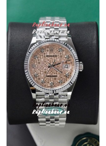 Rolex Super Clone Datejust ETA 3235 Movement 36MM Sundust Computer dial 36MM Steel Case Watch