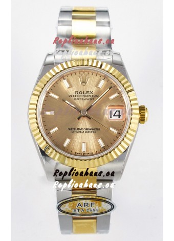 Rolex Super Clone Datejust ETA 2688 Movement 31MM Two Tone Yellow Gold Watch and Dial