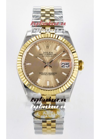 Rolex Super Clone Datejust ETA 2688 Movement 31MM Two Tone Yellow Gold Watch and Dial