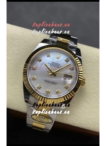 Rolex Datejust M126333 41MM ETA3235 72 Hours Power Pearl Dial Oyster 1:1 Mirror Replica Yellow Gold 904L Steel