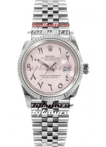 Rolex Datejust M126234 36MM ETA3235 Pink Arabic Dial - 904L Steel Casing 