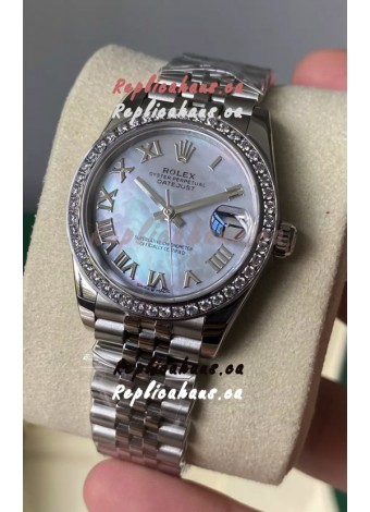 Rolex Datejust 278384 31MM Swiss Replica in 904L Steel in Pearl Dial - 1:1 Mirror
