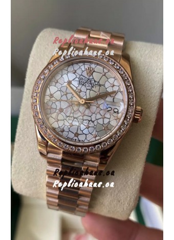 Rolex Datejust M278248 31MM Swiss Replica in Gold - Motif Dial 1:1 Mirror Quality