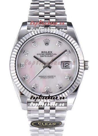 Rolex Datejust 126334 41MM ETA3235 72 Hours Power Pearl Dial Jubilee 1:1 Mirror Replica
