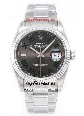 Rolex Datejust 126330 Wimbledon 41MM ETA3235 Grey Dial 72 Hours Power 1:1 Mirror Replica