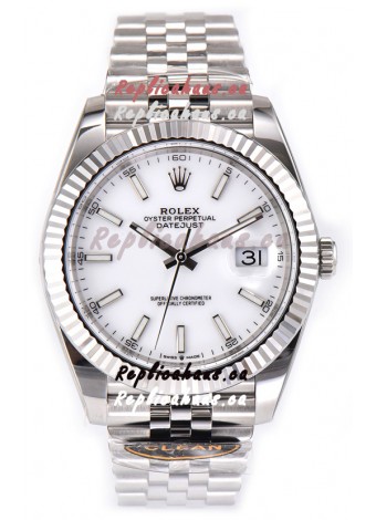 Rolex Datejust 126334 41MM ETA3235 72 Hours Power White Dial Jubilee 1:1 Mirror Replica