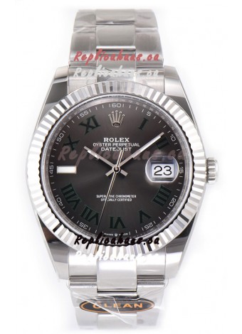 Rolex Datejust 126334 Wimbledon 41MM ETA3235 Slate Dial 72 Hours Power 1:1 Mirror Replica