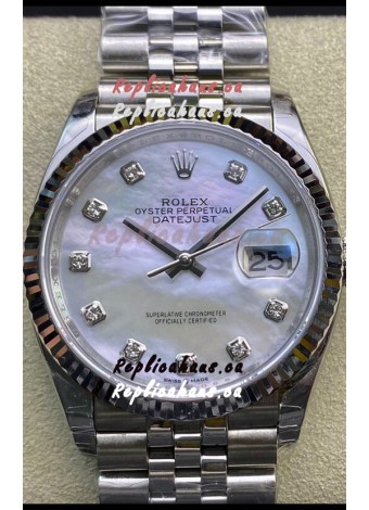 Rolex Datejust 178384 31MM Swiss 1:1 Mirror Replica in 904L Steel - White Pearl Dial 