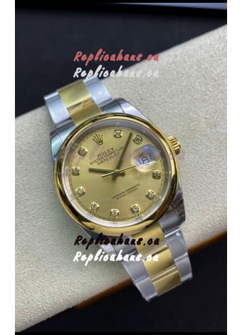 Rolex Datejust 126203 36MM Swiss 1:1 Mirror Replica Watch in 904L Steel - Gold Dial