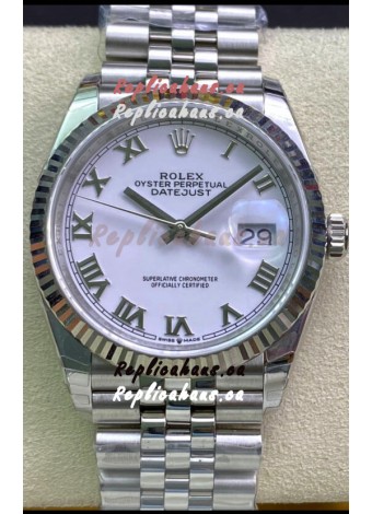 Rolex Datejust 126234 36MM Swiss Replica in 904L Steel in White Dial 1:1 Mirror Replica