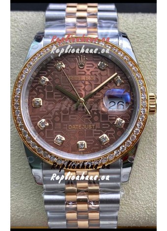 Rolex Datejust 126281 36MM Swiss Replica in 904L Steel in Brown Dial 1:1 Mirror Replica