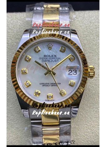 Rolex Datejust 278273 31MM Swiss Replica in 904L Steel in White Pearl Dial - 1:1 Mirror Replica