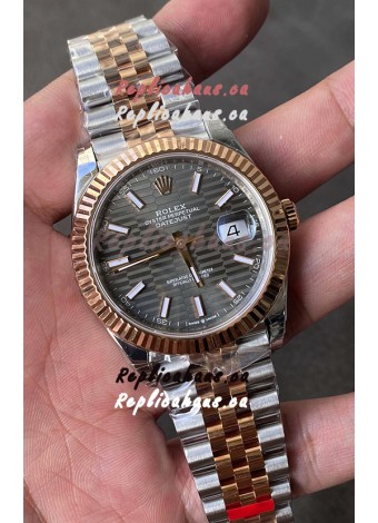 Rolex Datejust Cal.3235 Movement 1:1 Mirror Replica 904L Steel 41MM - Grey Fluted Motif Dial