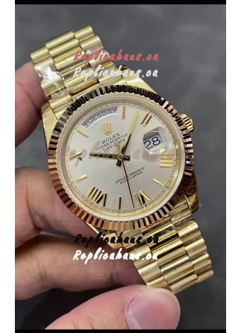 Rolex Day Date Presidential 18K Rose Gold Watch 40MM - Steel Dial 1:1 Mirror Quality
