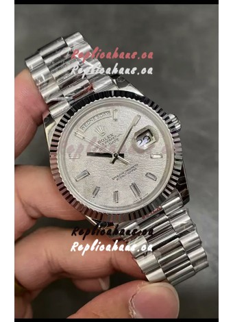 Rolex Day Date Presidential 904L Steel 40MM - Grey Dial 1:1 Mirror Quality Watch