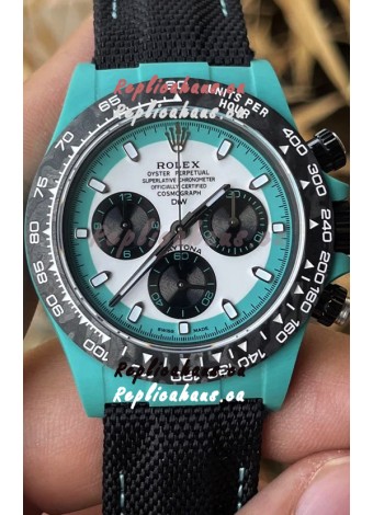 Rolex Cosmograph Daytona DiW CELESTE INVERT Edition Carbon Fiber Watch - Cal.4130 Movement