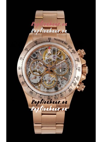Rolex Daytona Super Clone "Artisans De Genève - Glacier" Edition Rose Gold Watch 