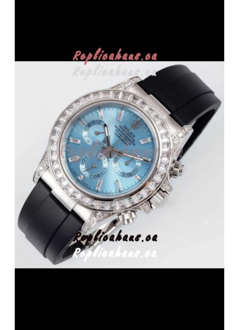 Rolex Daytona Super Clone ICE Blue Dial Stainless Steel 1:1 Mirror Cal.4131 Movement Replica Watch