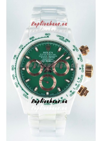 Rolex Daytona AET Remould Dark Green Dial Full Ceramic Strap Watch in Cal.4130 Movement