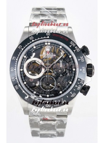 Rolex Daytona Super Clone Artisans De Geneve Stainless Steel Watch Black Ceramic Bezel Watch