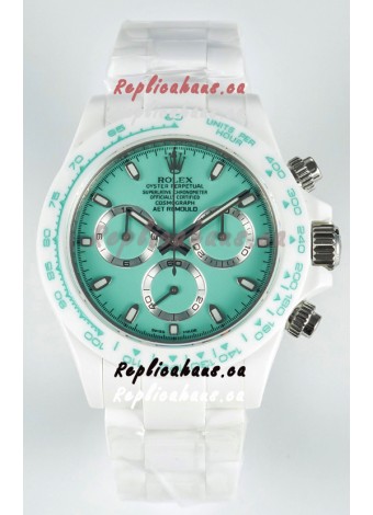 Rolex Daytona AET Remould Light Green Dial Full Ceramic Strap Watch in Cal.4130 Movement