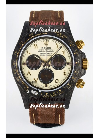 Rolex Daytona Super Clone DiW Desert Eagle Arabic Edition Watch - Forged Cabon Casing 1:1 Mirror Replica