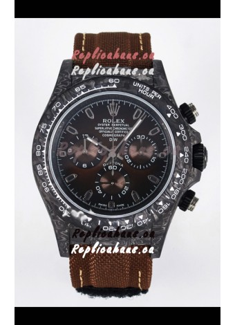 Rolex Daytona Super Clone DiW Edition Carbon Fiber Watch in Brown Dial - Cal.4130 Movement