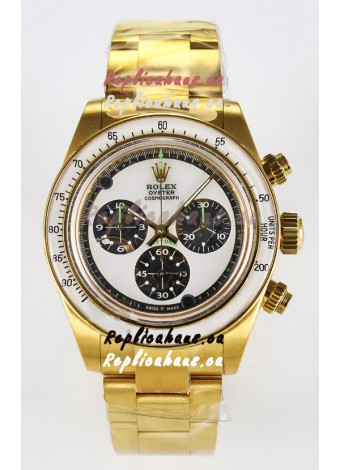 Rolex Daytona Super Clone Neon Artisans De Geneve Yellow Gold Watch Swiss Replica