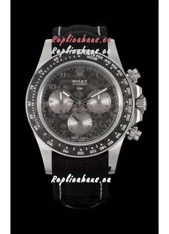 Rolex Daytona Super Clone DiW Exceptional-1 Stainless Steel Watch in Black Carbon Dial 1:1 Mirror Replica Watch