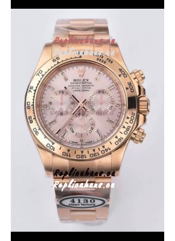 Rolex Cosmograph Daytona M116515ln-0061 Rose Gold Sundust Dial Original Cal.4130 Movement - 904L Steel Watch