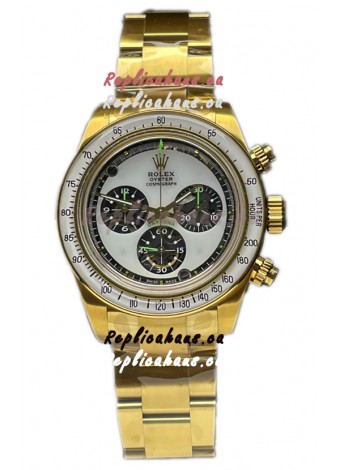 Rolex Daytona 116508 Neon Artisans De Geneve Yellow Gold Watch Swiss Replica 
