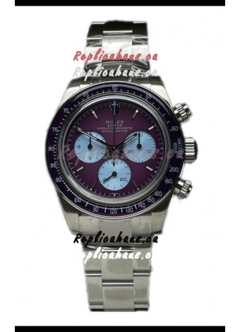 Rolex Daytona 116508 Warm Burgundy De Geneve Stainless Steel Watch Swiss Replica 