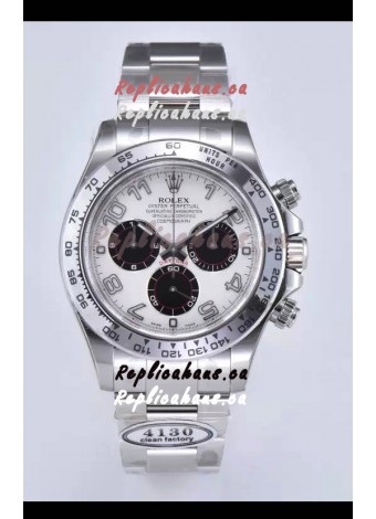Rolex Cosmograph Daytona Panda M116519 Original Cal.4130 Movement - 904L Steel Watch White Dial