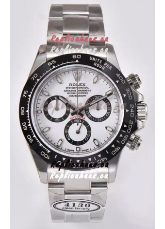 Rolex Cosmograph Daytona M116500LN Original Cal.4130 Movement - 904L Steel Watch in White Dial