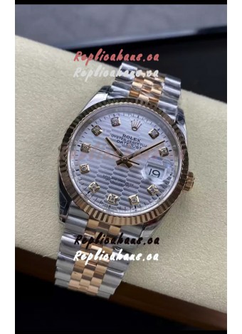 Rolex Datejust Cal.3235 Movement 1:1 Mirror Replica 904L Steel 36MM - Grey Fluted Motif Dial