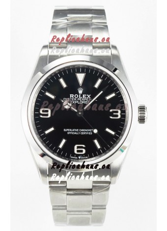 Rolex Explorer I Super Clone M124270 Black Dial 40MM - 904L Steel in ETA 3230 Movement