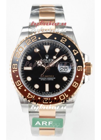 Rolex GMT Masters II Super Clone M126711CHNR-0002 Everose Two Tone Gold Swiss Replica Watch