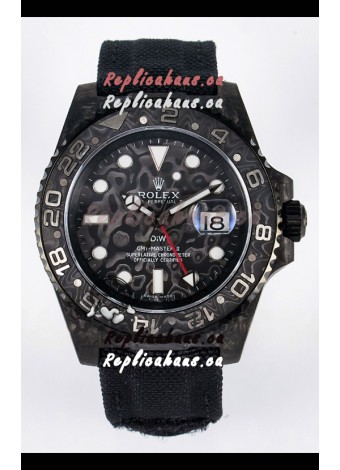 Rolex GMT Masters II Super Clone DiW Edition Swiss Replica Lightweight Carbon Casing Watch 