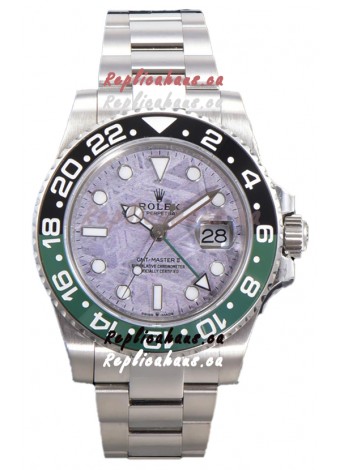 Rolex GMT Masters II 126720 Cal.3285 Pink Meteorite Dial 904L Steel in Oyster Strap Swiss Replica