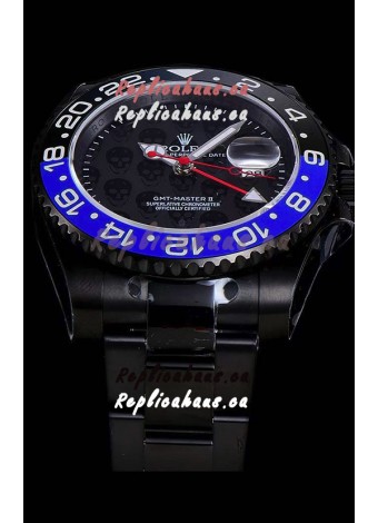 Rolex GMT Swiss "Titan Revenge" Black and Blue Swiss Replica Watch Swiss ETA 3186 Movement 