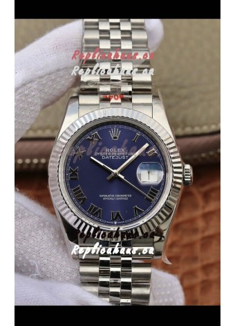 Rolex Datejust 31MM ETA-2671 Movement Swiss Replica in 904L Steel in Blue Roman Dial