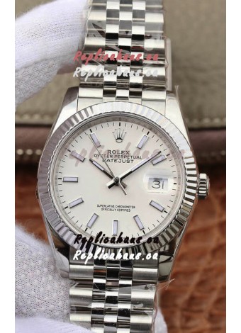 Rolex Datejust 36MM ETA-3135 Movement Swiss Replica in 904L Steel in White Dial 