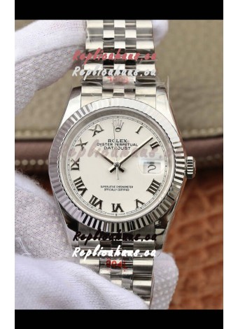 Rolex Datejust 36MM ETA-3135 Movement Swiss Replica in 904L Steel in Black Dial 