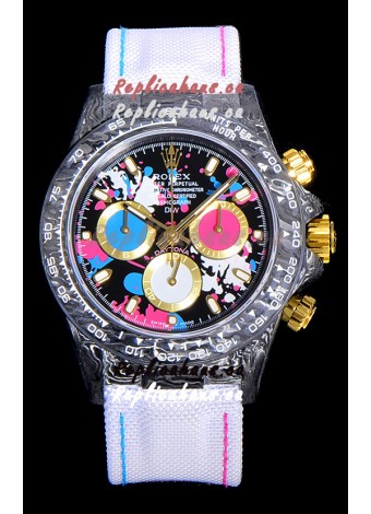 Rolex Daytona DiW Motley Lady Unique Forged Carbon Casing Swiss Replica Watch