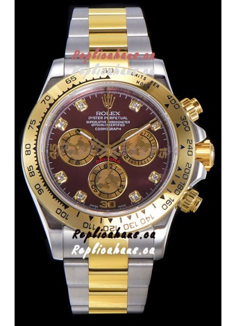 Rolex Daytona Two Tone Yellow Gold Original Cal.4130 Movement - 1:1 Mirror 904L Steel Watch