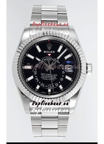 Rolex Sky-Dweller REF #m336934 Black Dial Watch in 904L Steel Case - Super Clone Watch