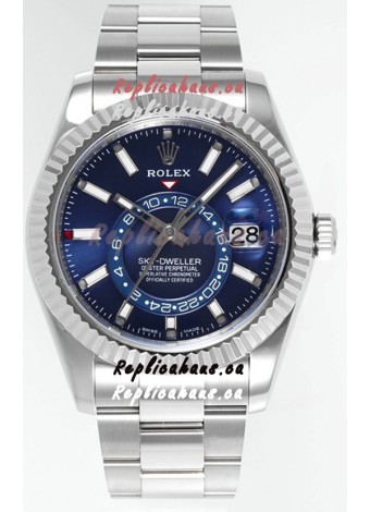 Rolex Sky-Dweller REF #m336934 Blue Dial Watch in 904L Steel Case - Super Clone Watch